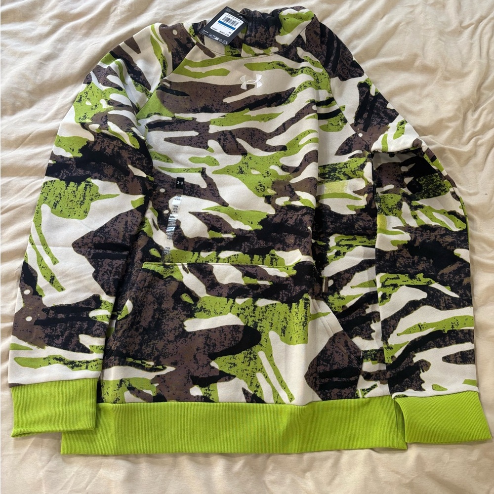 Under Armour Boys Camouflage Hoodie - Green and Brown